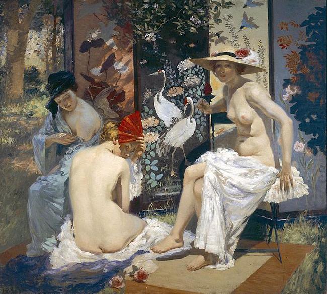 Rupert Bunny The Sun Bath, painting, china oil painting image
